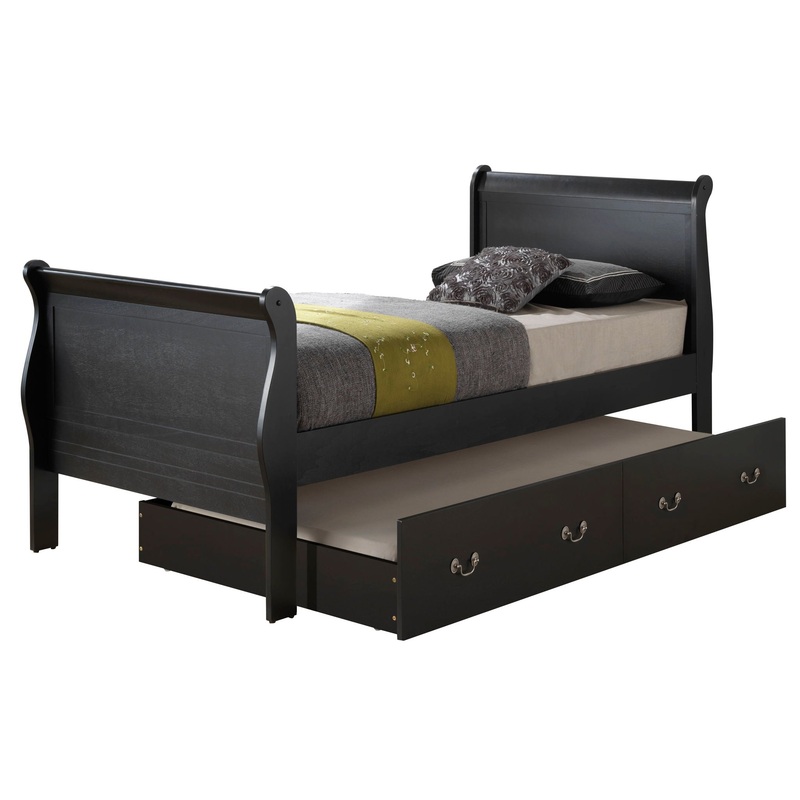 Twin Storage Bed Timeless – Elegant Black