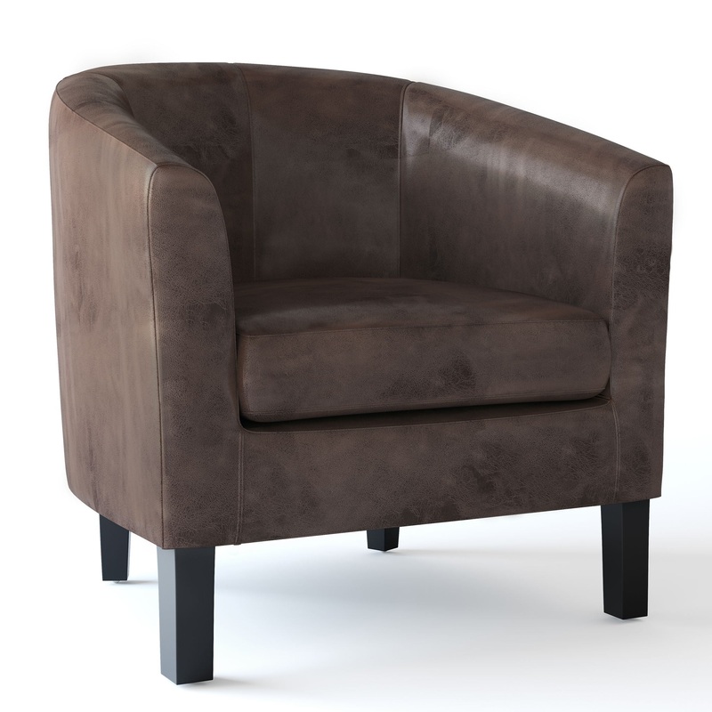 Austin – Tub Chair – Distressed Brown