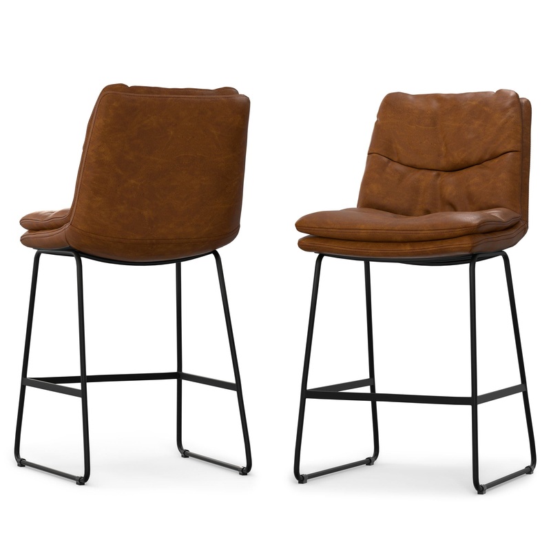 Danika – Counter Height Stool (Set of 2) – Camel / Brown