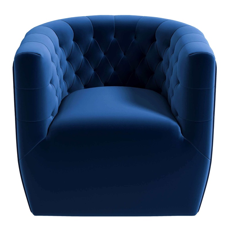 Delaney – Swivel Chair – Dark Blue