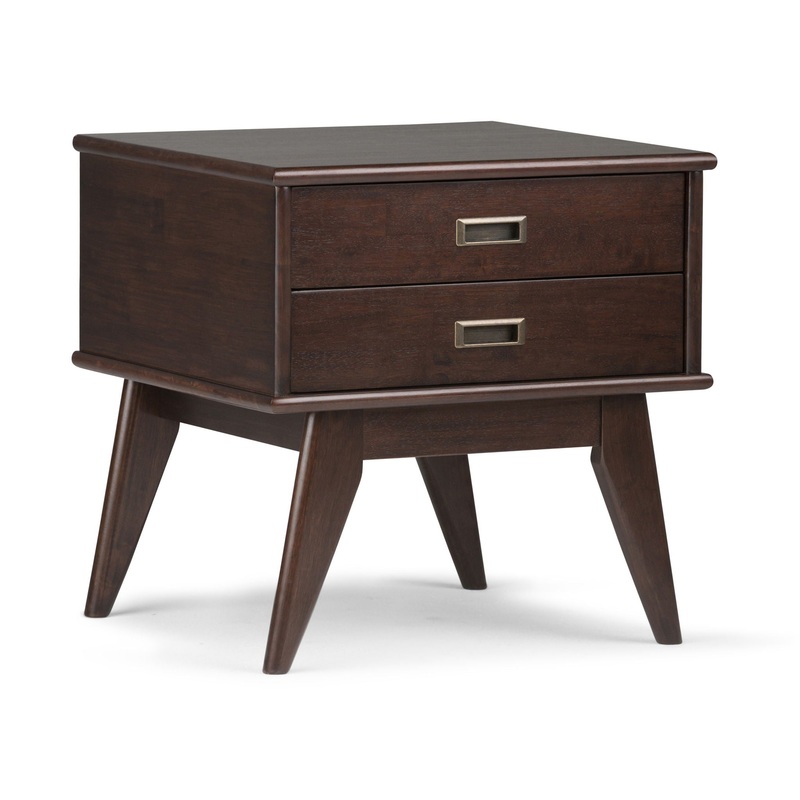 Draper – Mid Century Side Table – Medium Auburn Brown