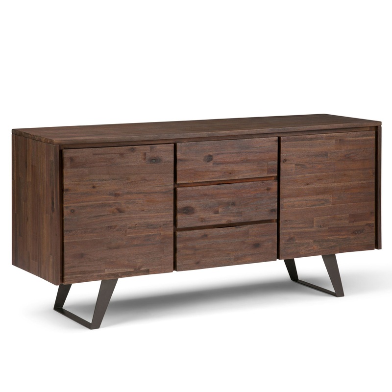 Lowry – Sideboard Buffet – Distressed Charcoal Brown