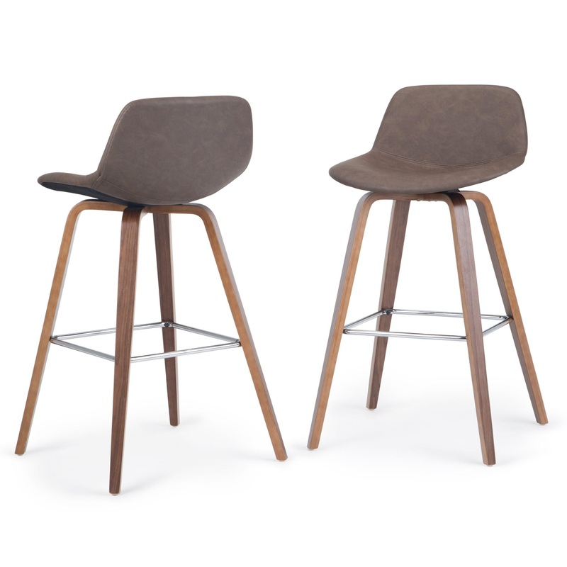 Randolph – Bentwood Counter / Bar Height Stool (Set of 2) – Dark Brown