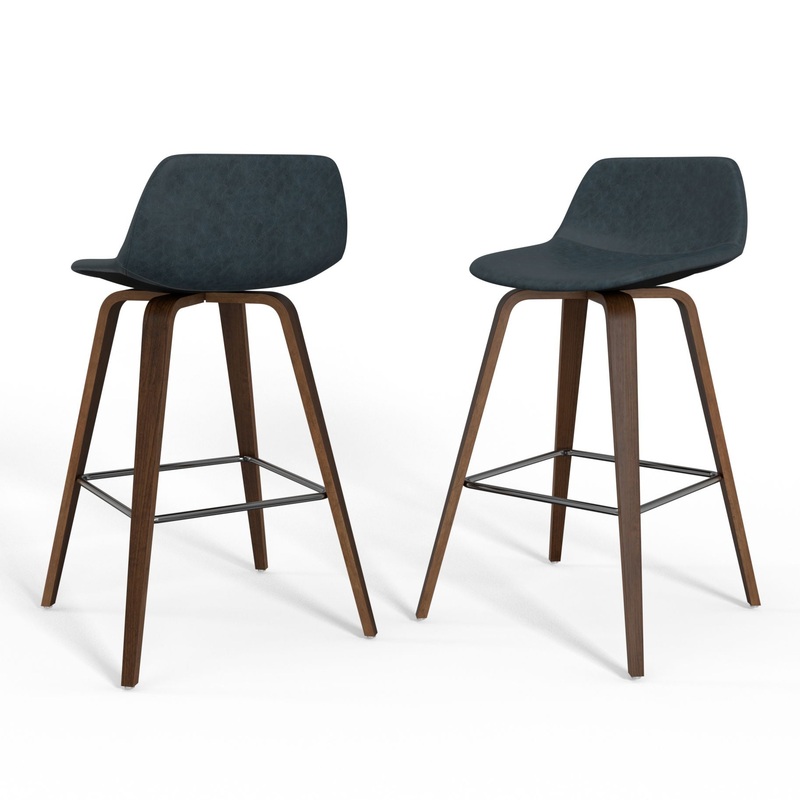 Randolph – Bentwood Counter Or Bar Height Stool (Set of 2) – Blue