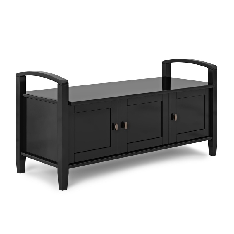 Warm Shaker – Entryway Storage Bench – Black