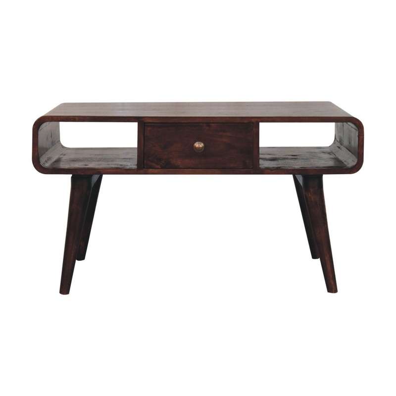 Curved Coffee Table – Walnut