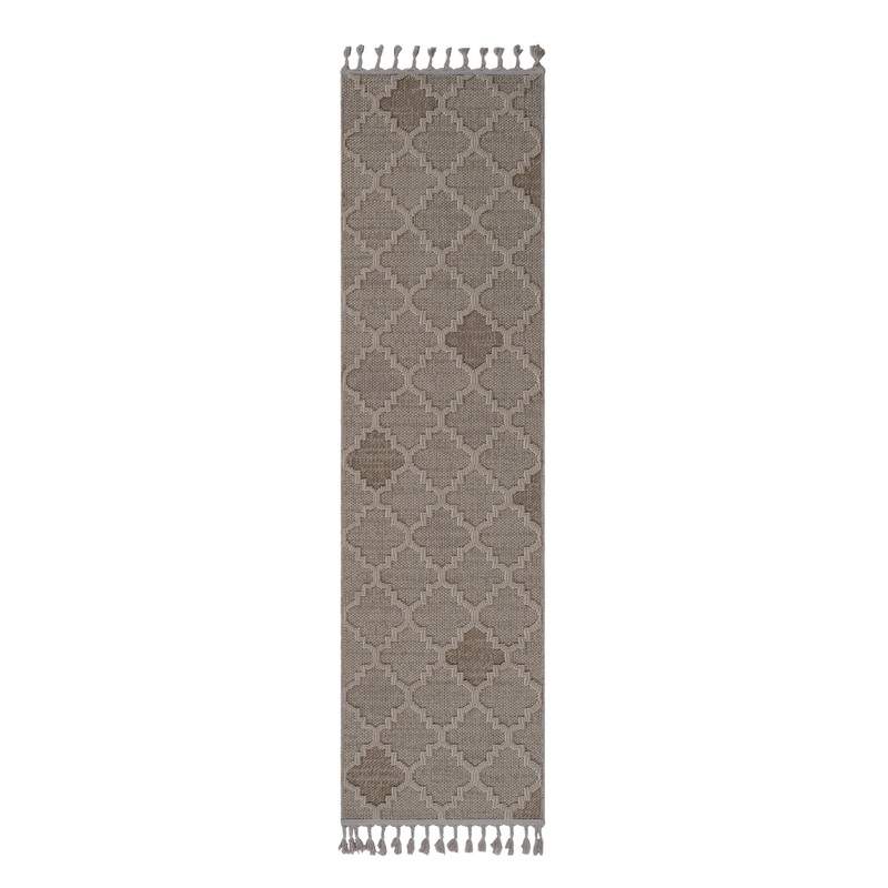 Guros – 2′ X 8′ Trellis Indoor / Outdoor Area Rug – Cream
