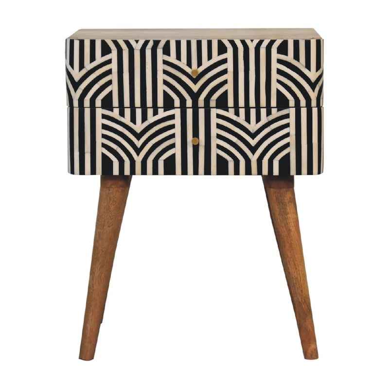 Inlay – Edessa Bone Bedside Table – Oak