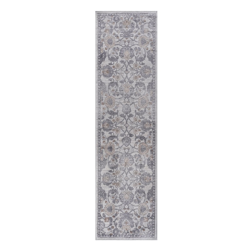 Marfi – 2′ X 8′ Oriental Runner Rug – Sand / Ivory