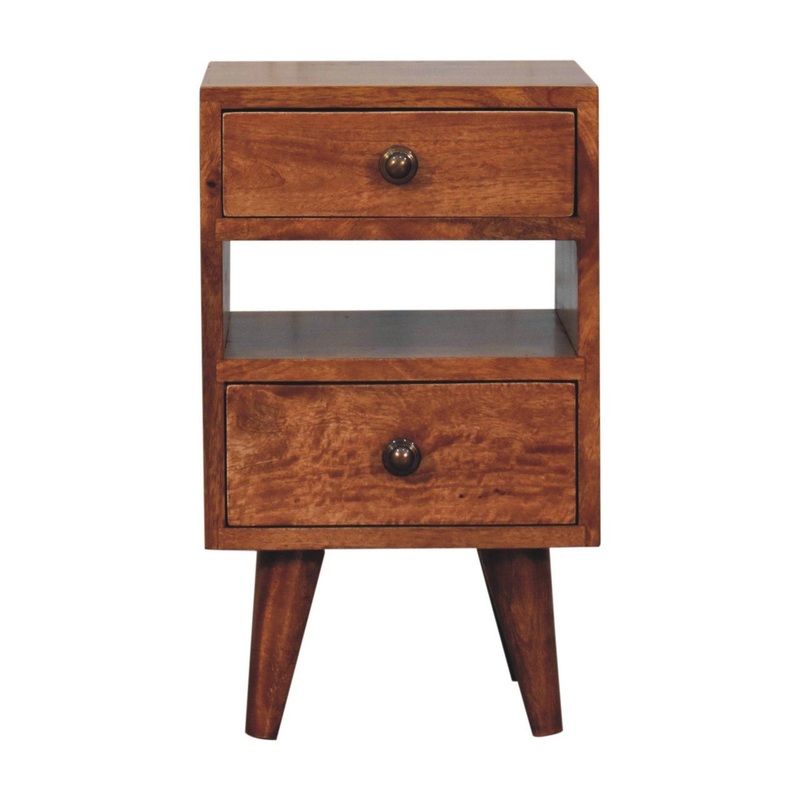 Mini Classic Multi Bedside Table – Caramel