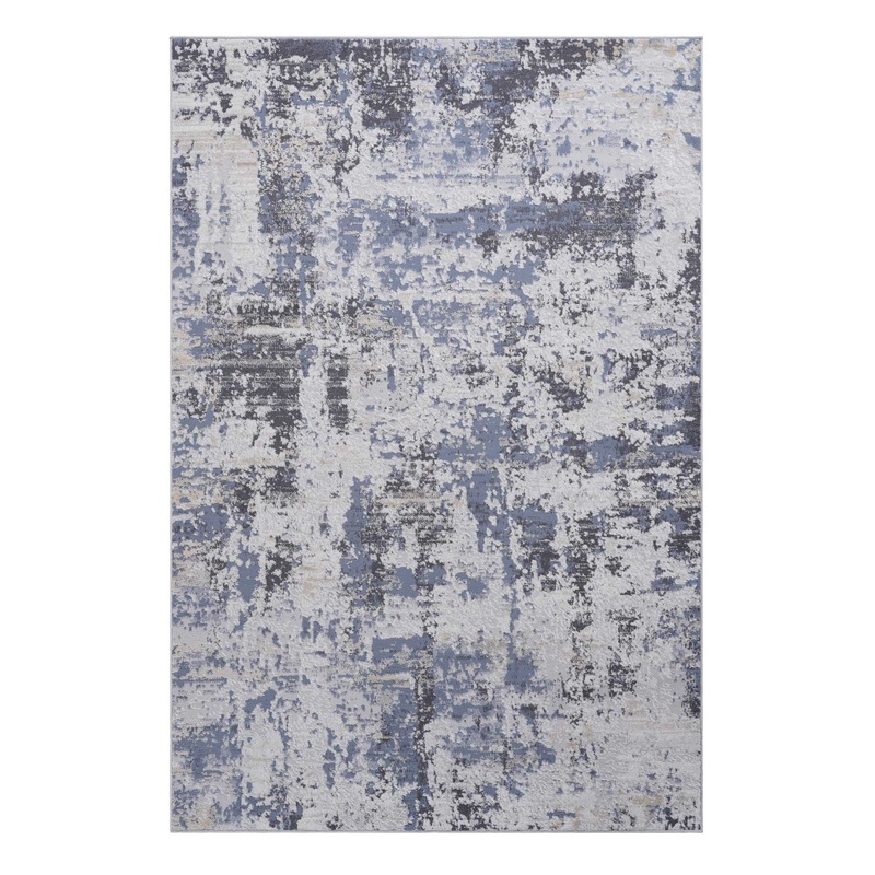 Payas – 6′ X 9′ Abstract Area Rug – Gray / Denim