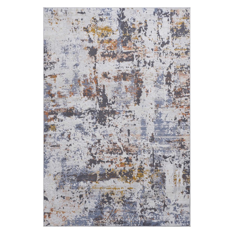 Payas – 6′ X 9′ Abstract Area Rug – Ivory / Blue