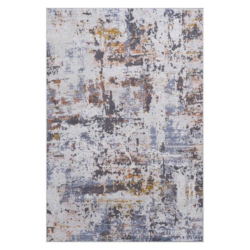 Payas – 8′ X 10′ Abstract Area Rug – Ivory / Blue