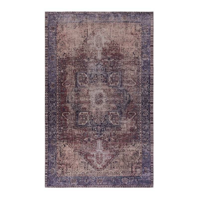 Maval – 8′ X 10′ Washable Area Rug – Burgundy