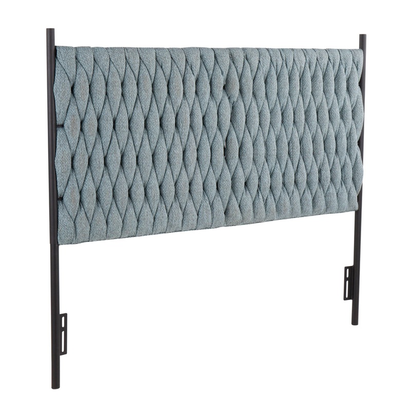 Braided Matisse – Queen Size Headboard – Black / Blue