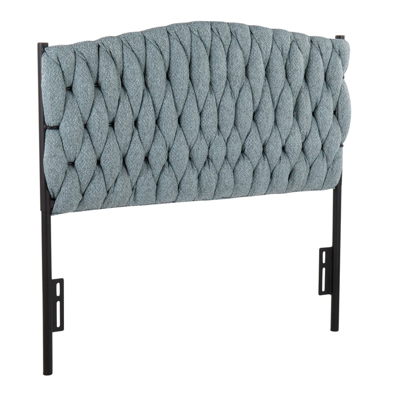 Braided Matisse – Twin Size Headboard – Black / Blue