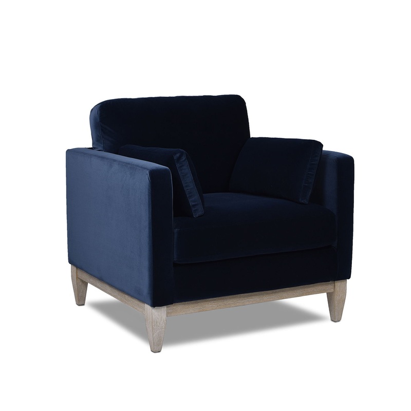 Knox – Modern Farmhouse Arm Chair – Dark Navy Blue