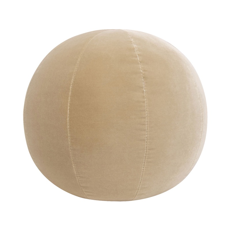 Luna – Round Sphere Accent Ball Throw Pillow – Fawn Brown