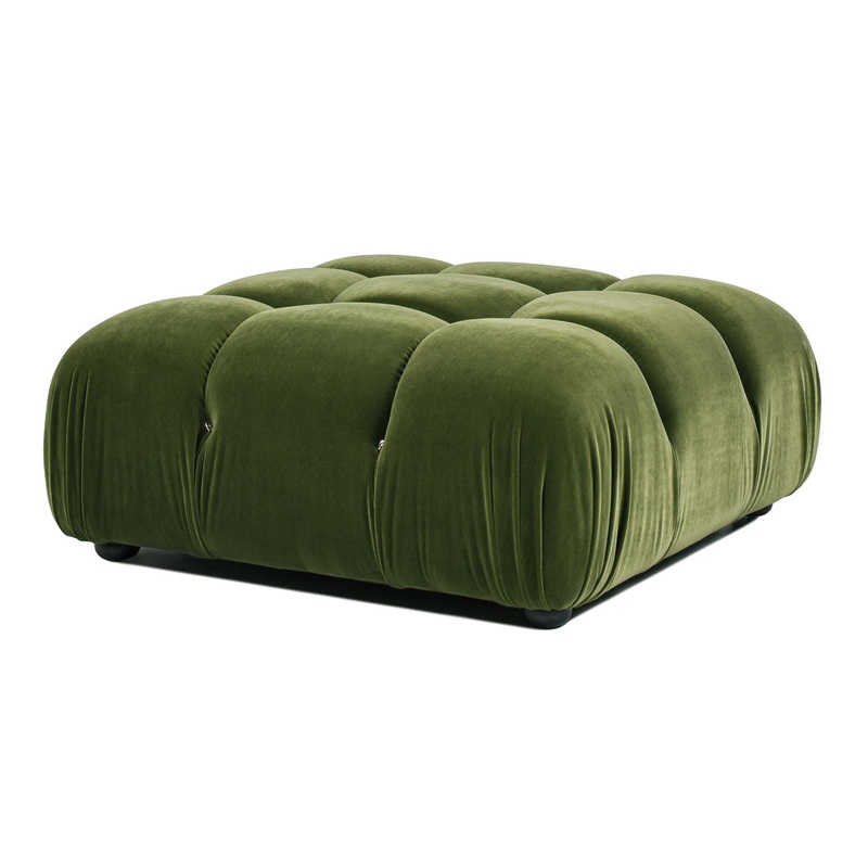 Marcel – Bubble Modular Modern Cocktail Ottoman – Olive Green