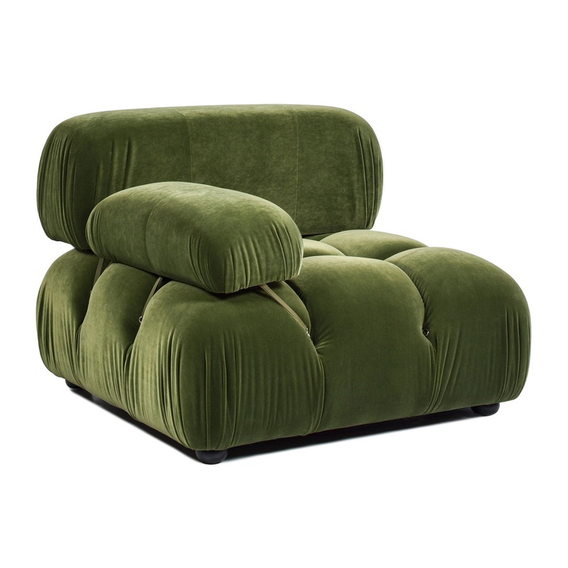 Marcel – Bubble Modular Modern Lounge Arm Chair – Olive Green