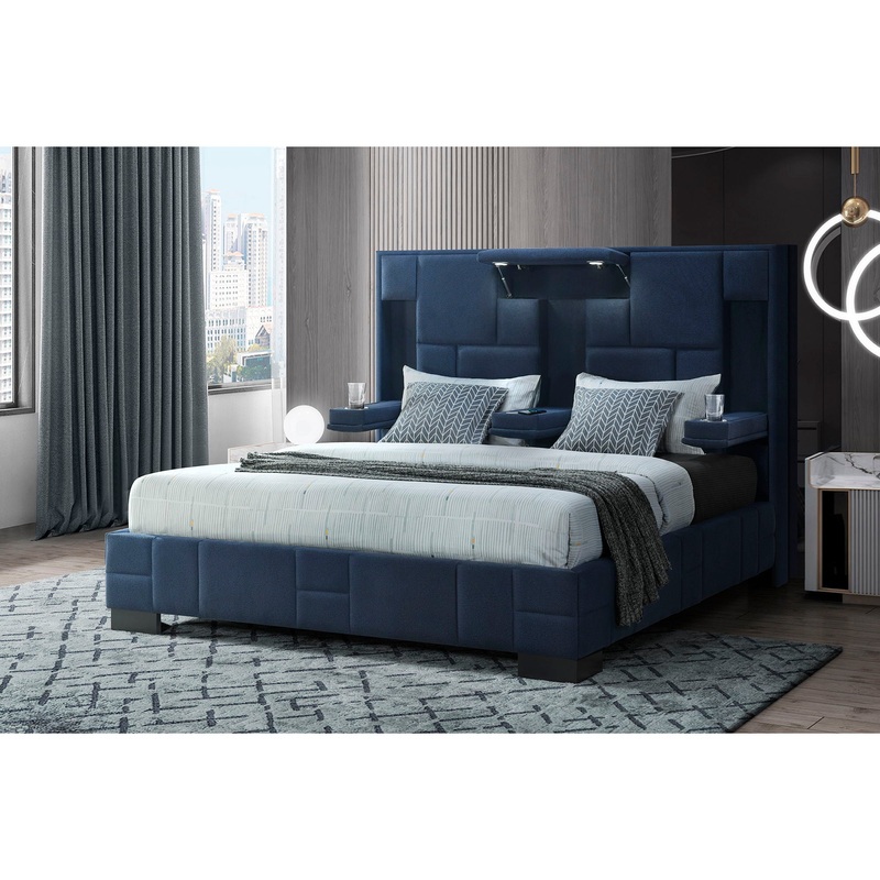 Yaris – King Bed – Navy Blue