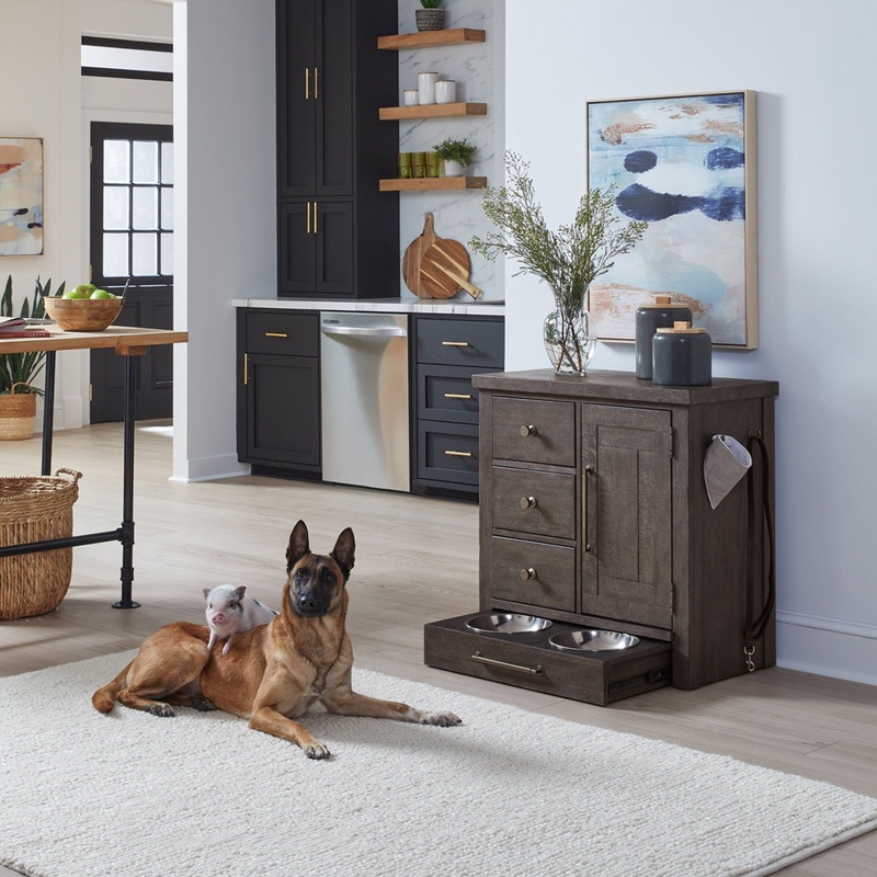 Allyson Park – Pet Feeder – Charcoal