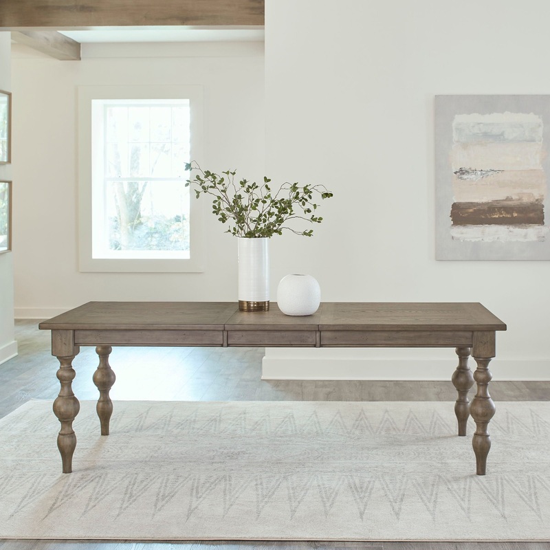 Americana Farmhouse – Rectangular Leg Table – Light Brown
