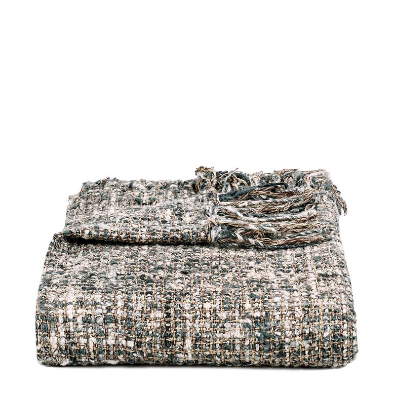Bedding – TC Porter Throw – Blue Slate