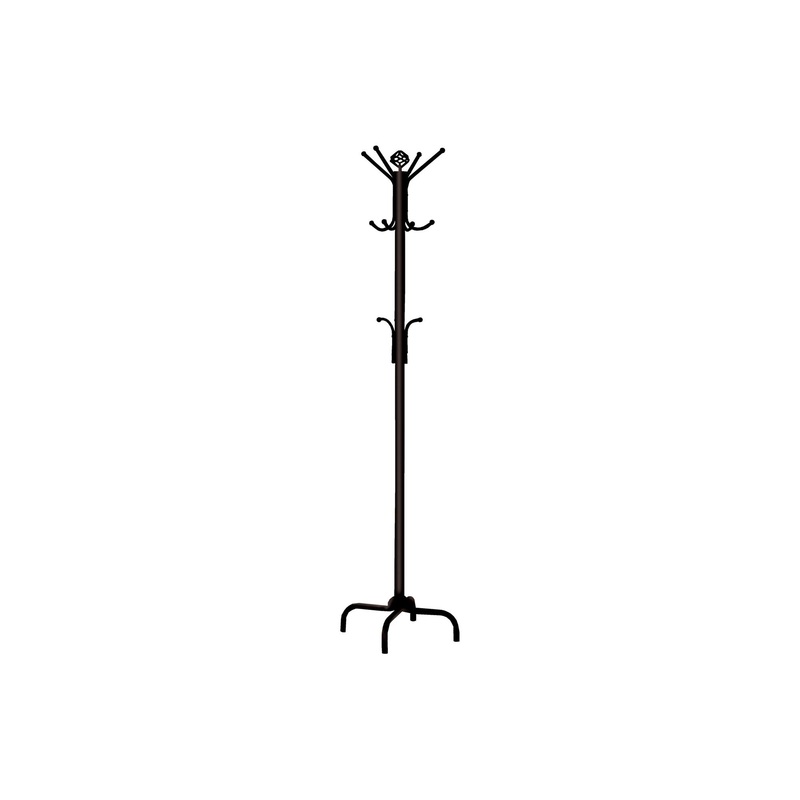 Free Standing Coat Rack 12 Hooks For Entryway – Black
