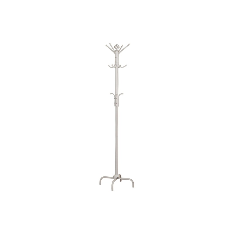 Free Standing Coat Rack 12 Hooks For Entryway – White