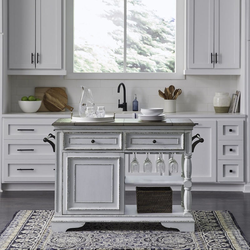 Magnolia Manor – Bar Cart – White