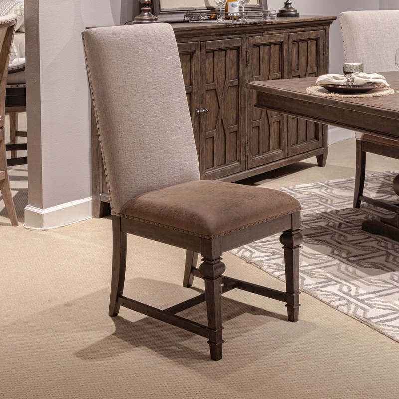 Paradise Valley – Upholstered Side Chair (RTA) – Dark Brown