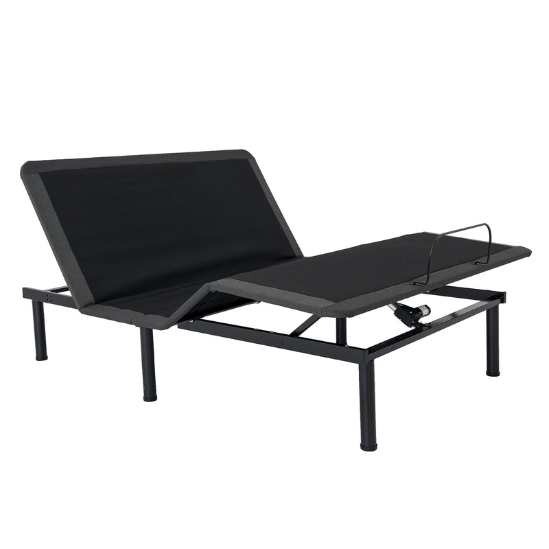 Queen Size Quick Assembly Adjustable Bed Frame With Voice Activated Controls – Black