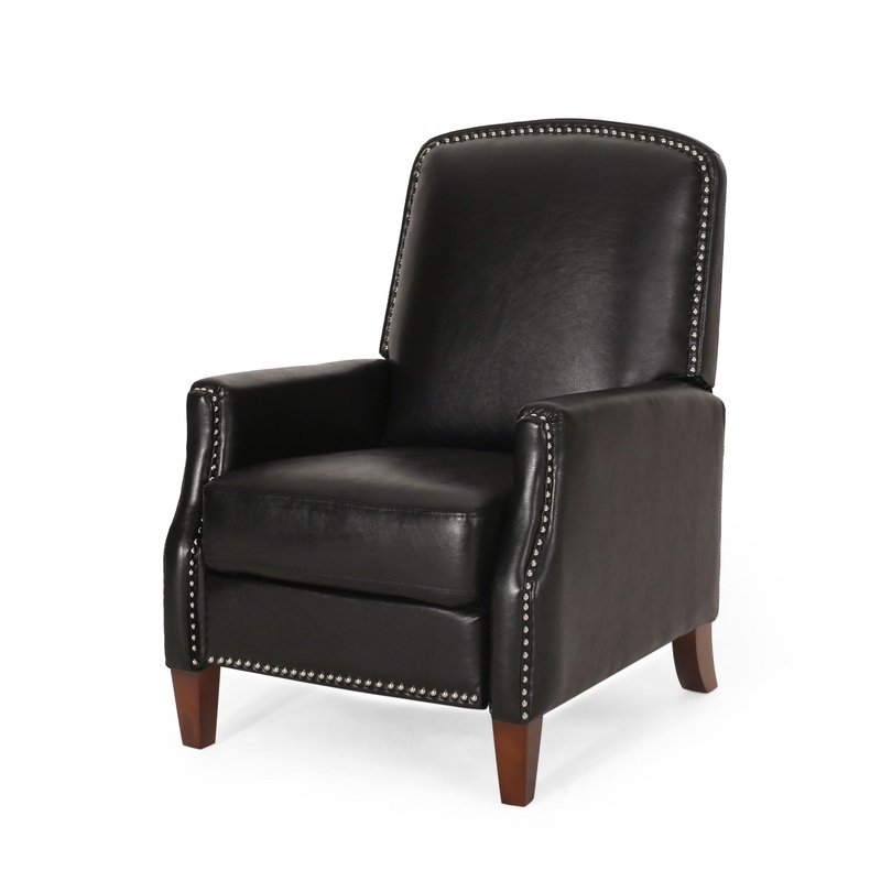 Recliner Chair With Rivets – Black