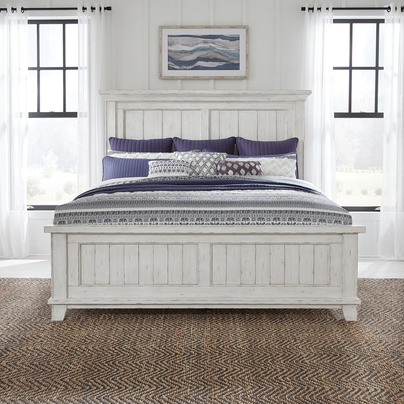 River Place – Panel Bed|White|Queen|King