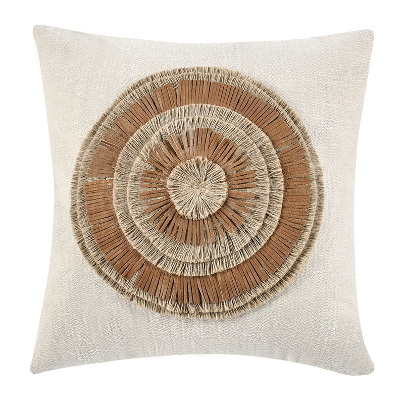 Timeless – TL Pueblo Leather Pillow – Chestnut/ Natural