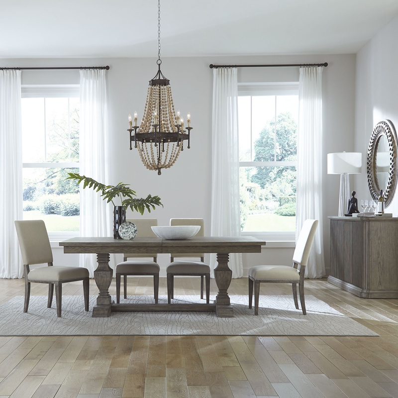 Westfield – Trestle Table Set|Light Brown|5 Pc. Table, 4 Chairs|7 Pc. Table, 4 Side Chairs, 2 Arm Chairs|9 Pc. Table, 6 Side Chairs, 2 Arm Chairs