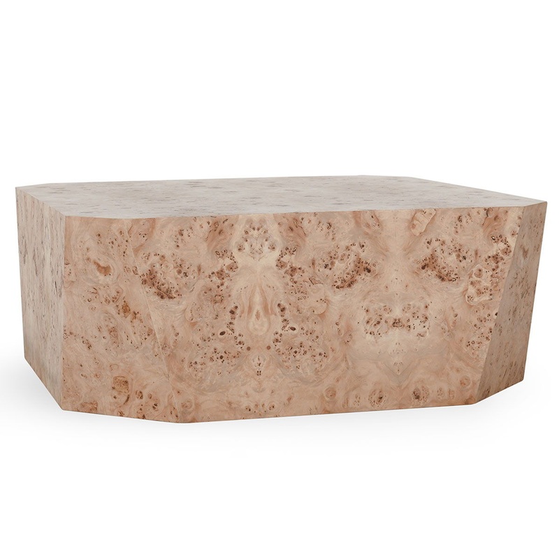 Avena – Burl Wood Square Coffee Table – Natural