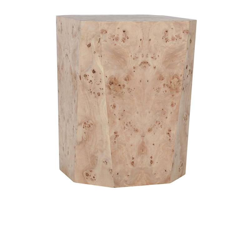 Avena – Burl Wood Square End Table – Natural