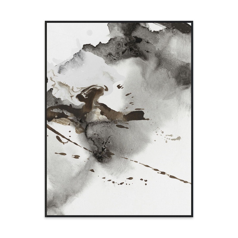 Coffee – 36 x 48 Canvas Art – Gray