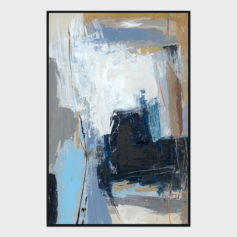 Construct – 48 x 72 Canvas Art – Blue