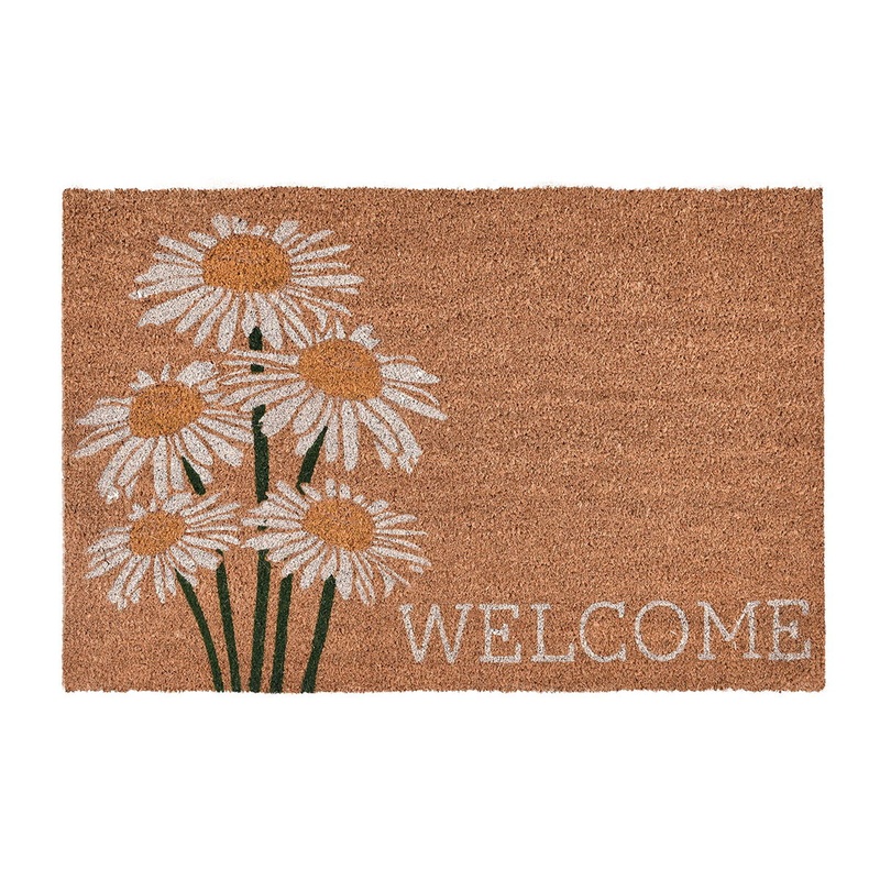 Doormats – Daisy Welcome Doormat – Ivory Multi/Natural