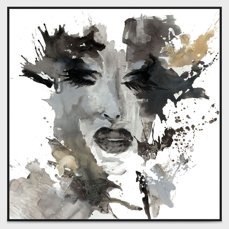 She – Canvas Art|Dark Gray|Black|30″W x 2″D x 30″H|48″W x 2″D x 48″H|60″W x 2″D x 60″H