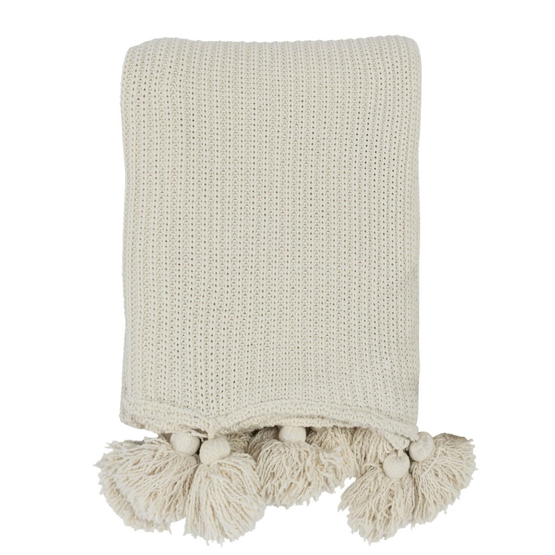 Throws – TC Veda Throw|Sea Fog Blue|Ivory|Sage