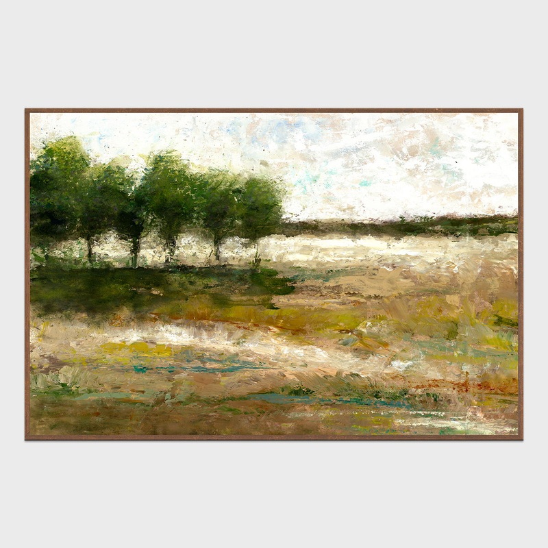 Valley – 60 x 40 Canvas Art – Green & Light Brown