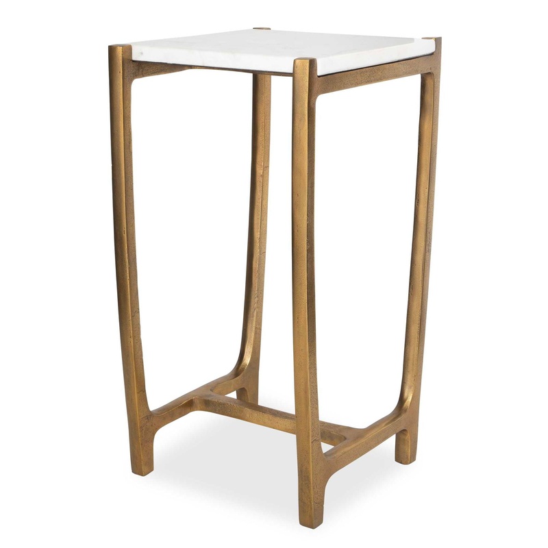 Affinity – White Marble Accent Table