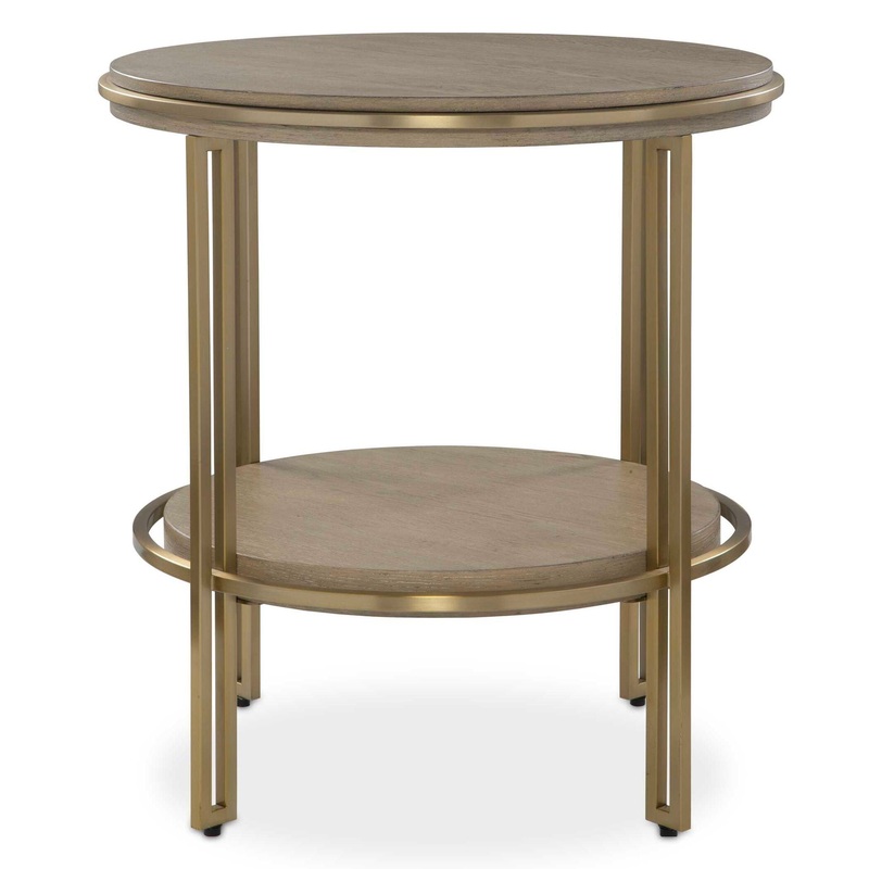 Elise – Round Brass Side Table