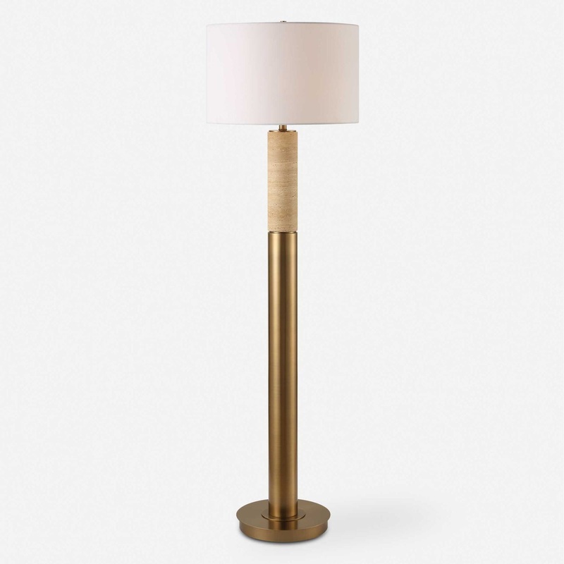 Knox – Travertine Floor Lamp