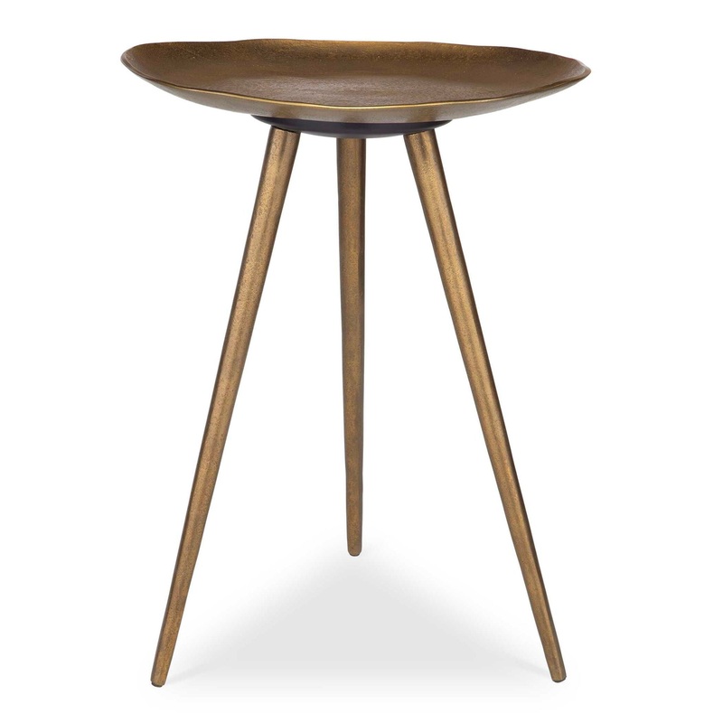 Lily Pad – Antique Brass Accent Table