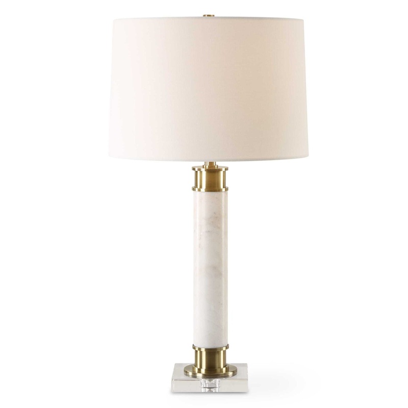 Plinth – White Marble Table Lamp